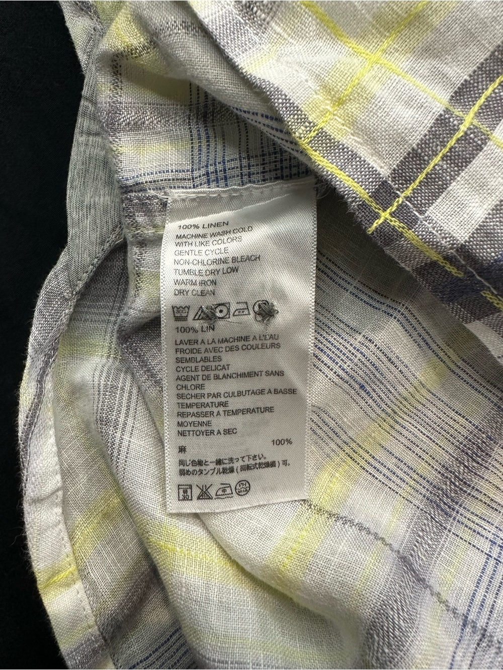 Tommy Bahama Island Modern Fit 100% Linen Plaid Button-Down Shirt - Picture 6 of 8